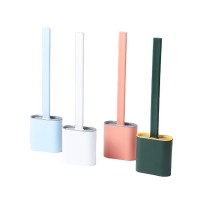 creative wall hanging slit soft rubber long handle toilet brush set toilet household toilet cleaning brush