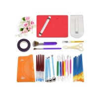 AK Gumpaste Flower Tools Foam Pad Modelling Tools Pastry Brushes Rolling Pin Measure Dough Mat Clay Craft Tools